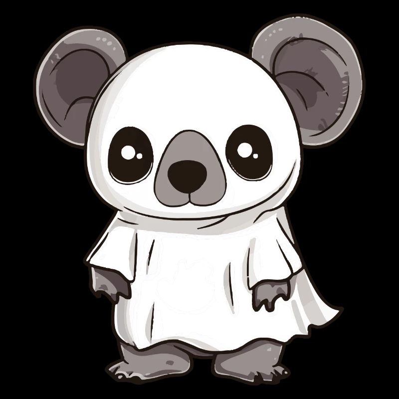 Koala Halloween Comic Ghost