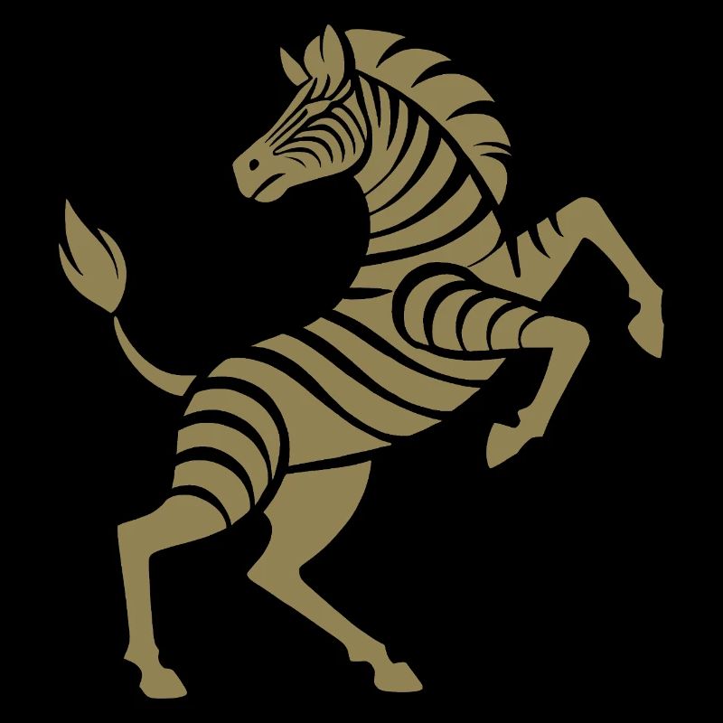 Zebra hooves high art piece silhouette