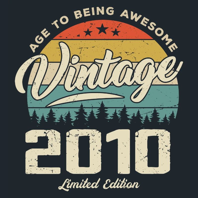 Vintage Retro Stil Jubiläumsgeschenk 2010
