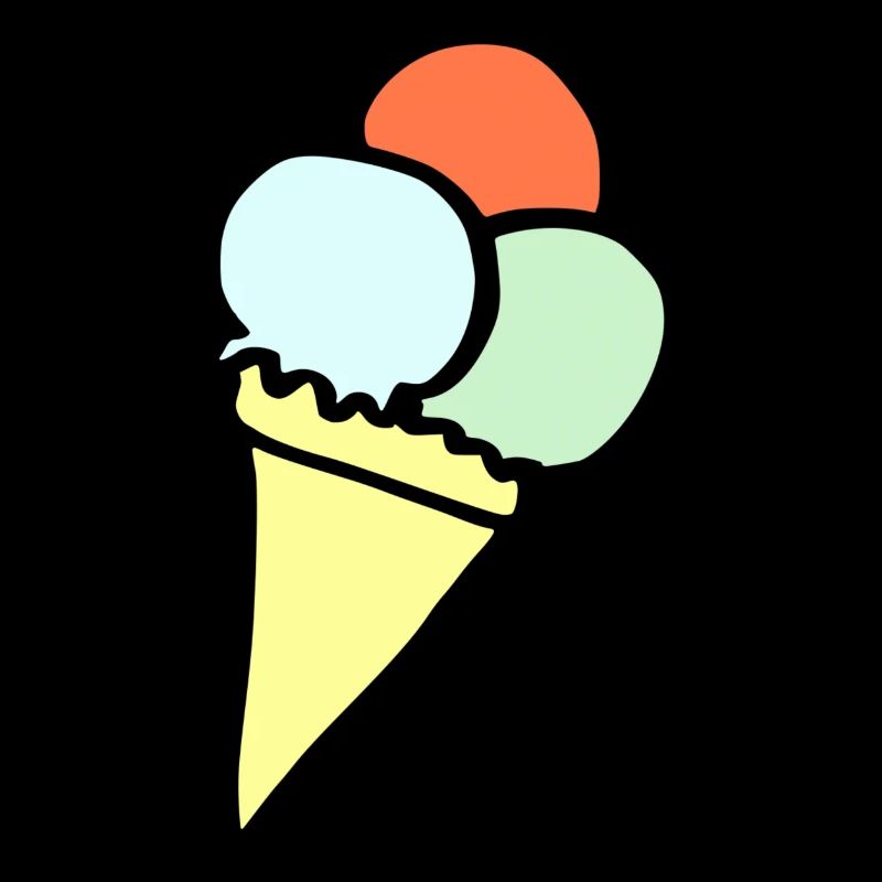 Crème glacée colorée