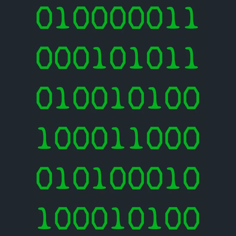 Code binaire vert développeur web humour drôle