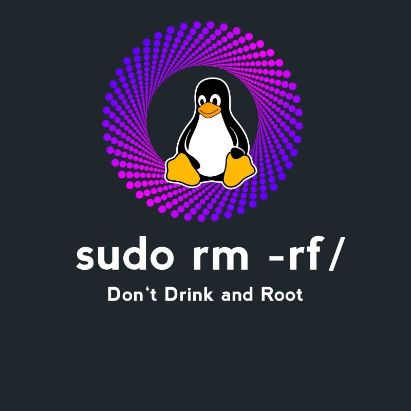 Computer Sys admin Pinguin Nerd pc sudo rm -rf cod