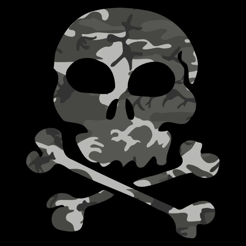 Skull in camouflage pattern