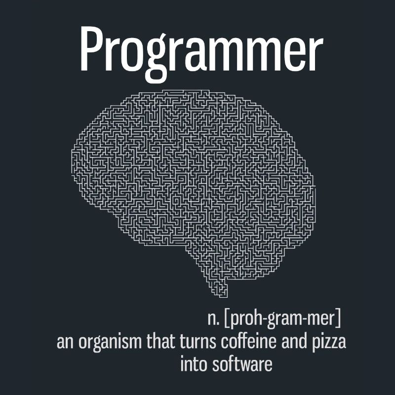 Programmeur cerveau PC ordinateur définition pizza lo