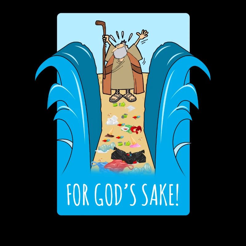 For heaven's sake! Garbage plastic ocean shirt