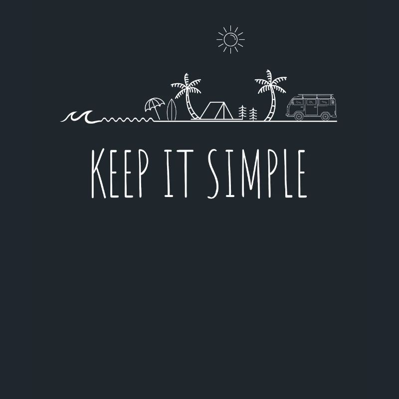 Keep it simple Surf Beach Camper Bus Gift