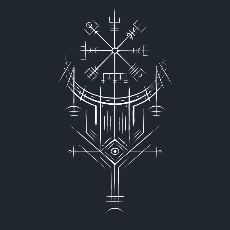 Vegvisir Runes Compass - Germanic Celts Vikings