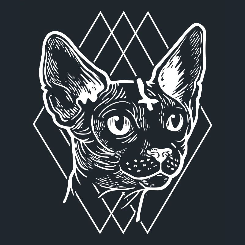 Gothic cat e-girl e-boy satan retro gift