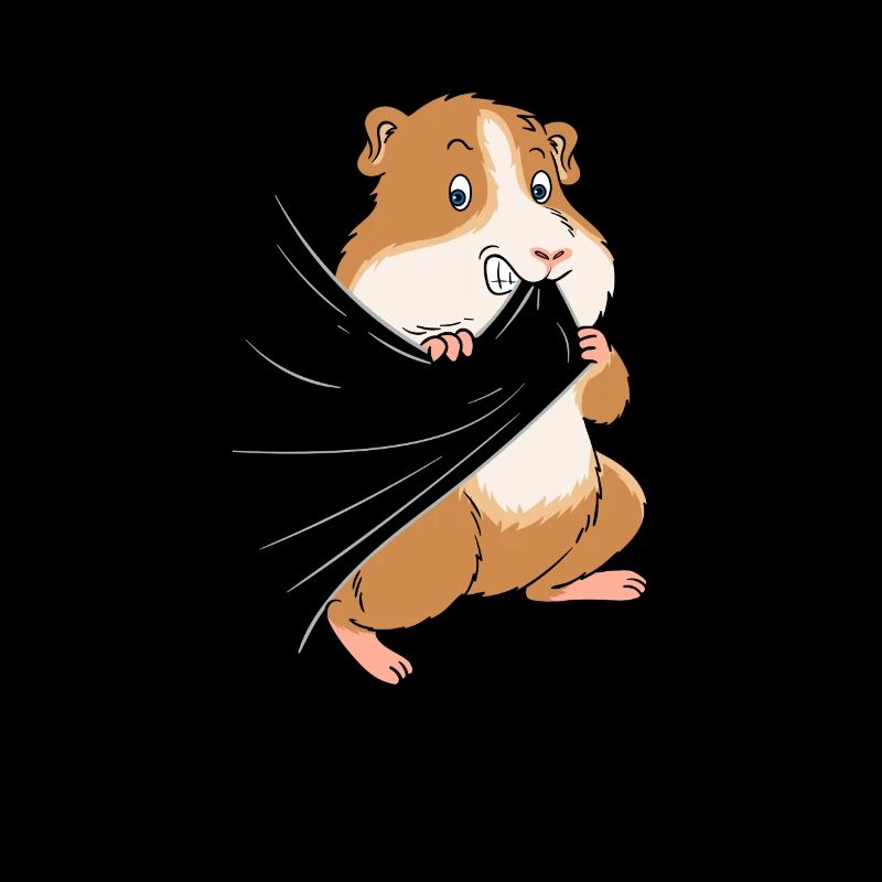 Guinea pig gnaw nibble hide design
