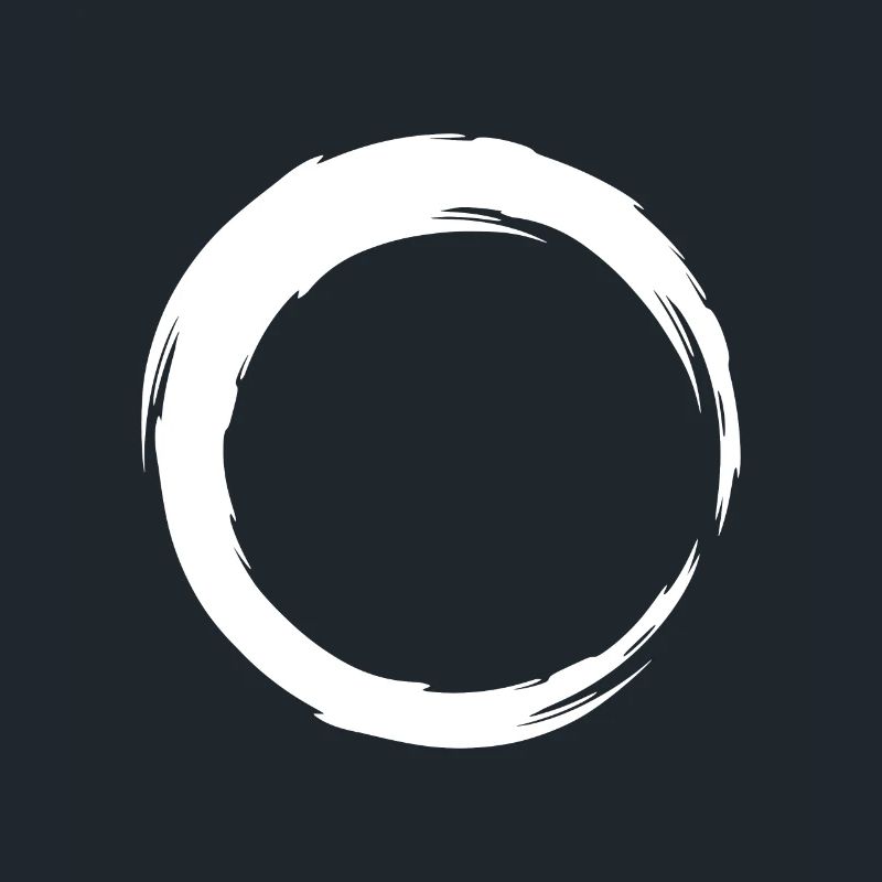 Circle line icon white