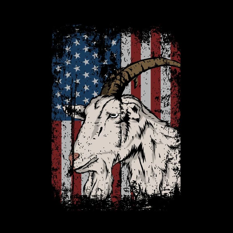 USA Amérique drapeau caprins idée cadeau