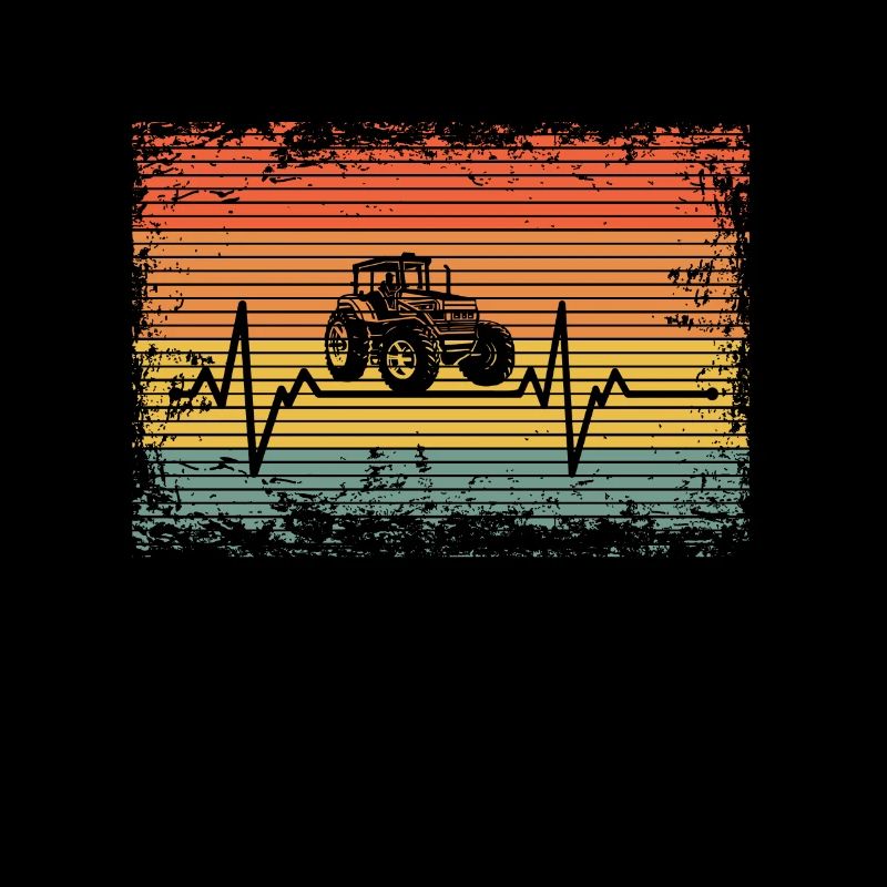 Vintage Bauer Herzschlag Traktor Geschenkidee