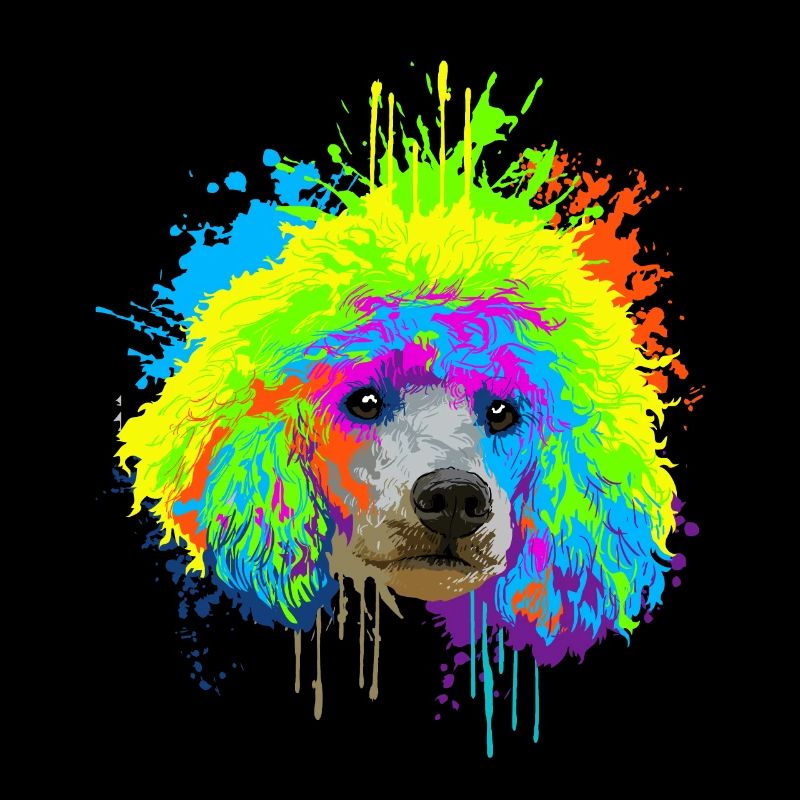Splash Art Pudel Hund Hundehalter Geschenk