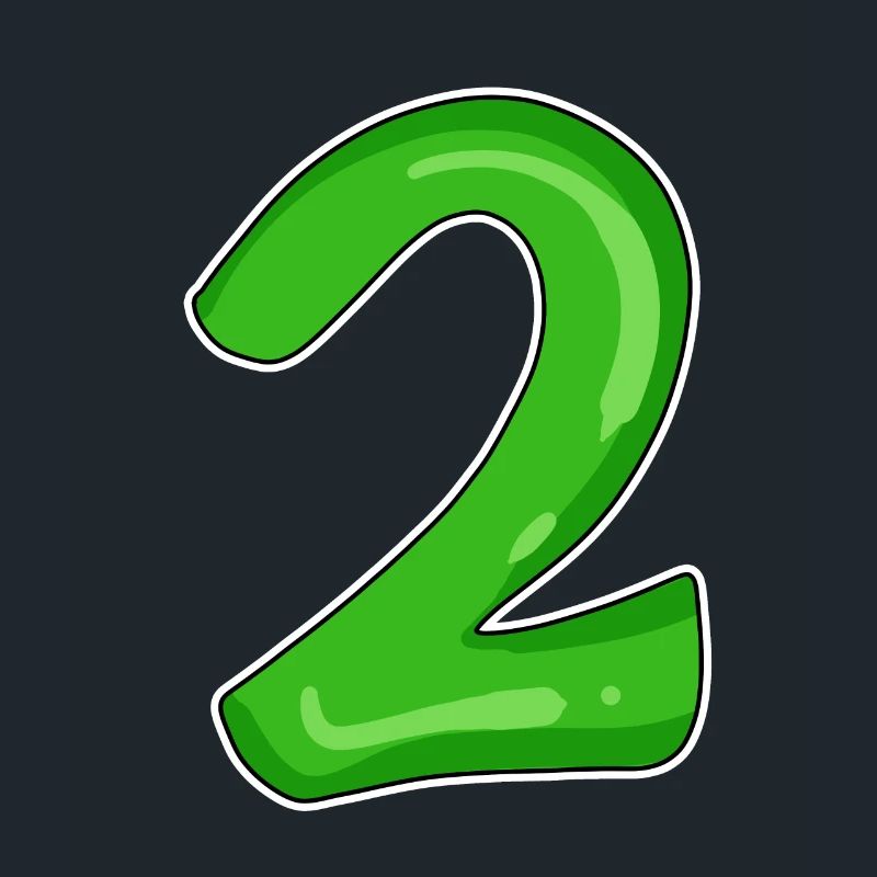 Numéro 2 vert
