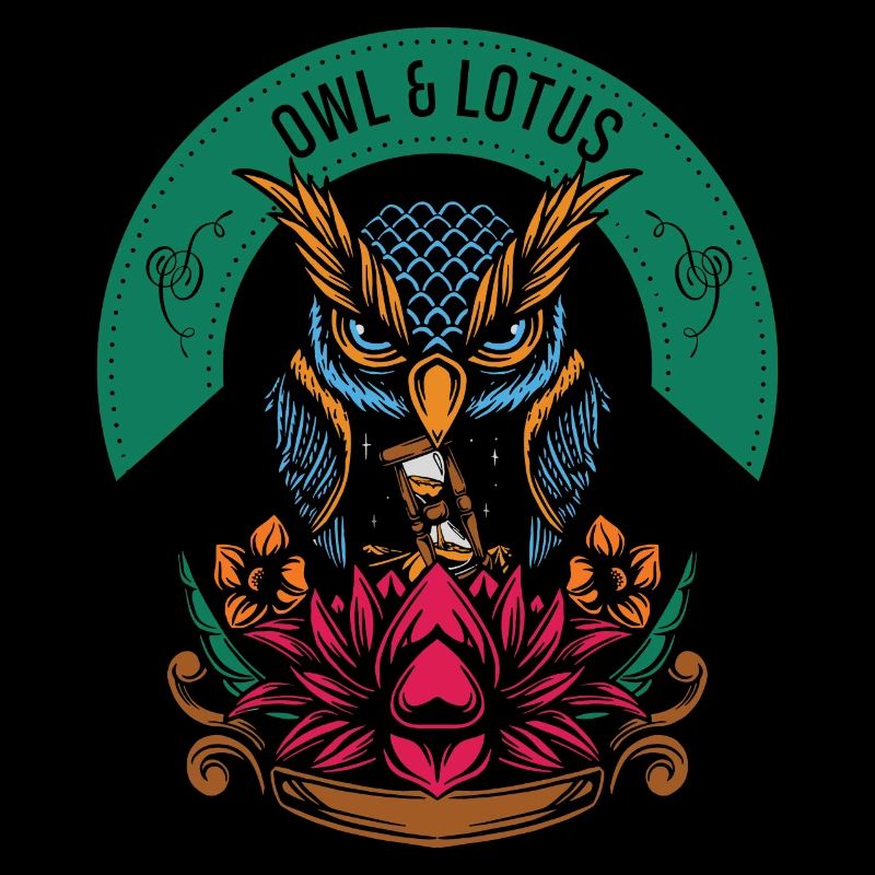 Lotus Eule Garten Geschenk