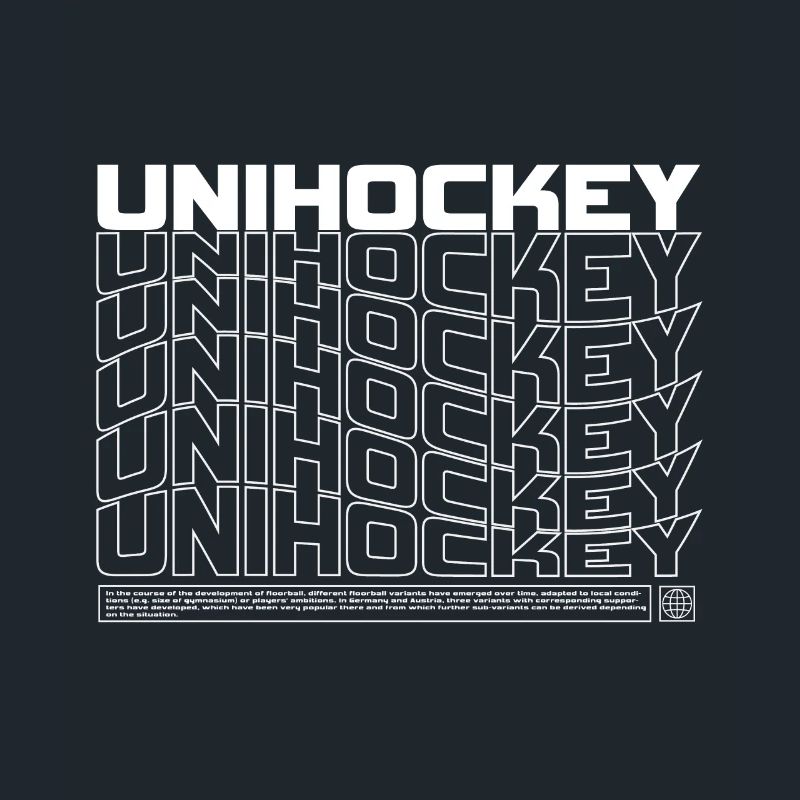 Motif typographique Floorball