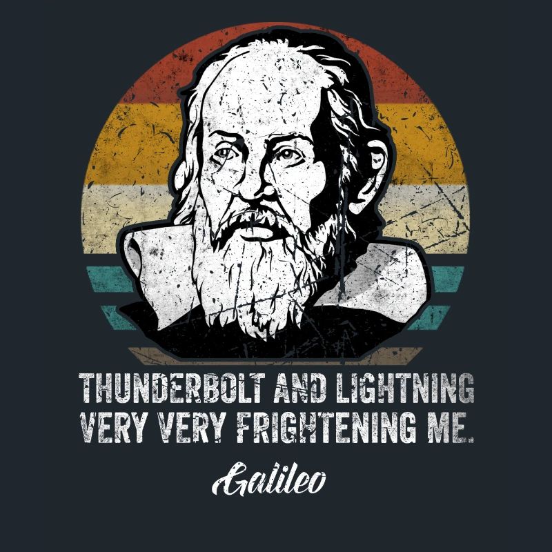 Thunderbolt lightning Galileo Philosopher Physics