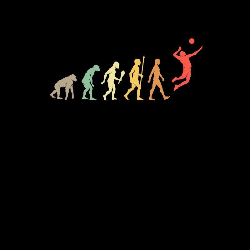Vintage Volleyball Evolution Player Gift Idea