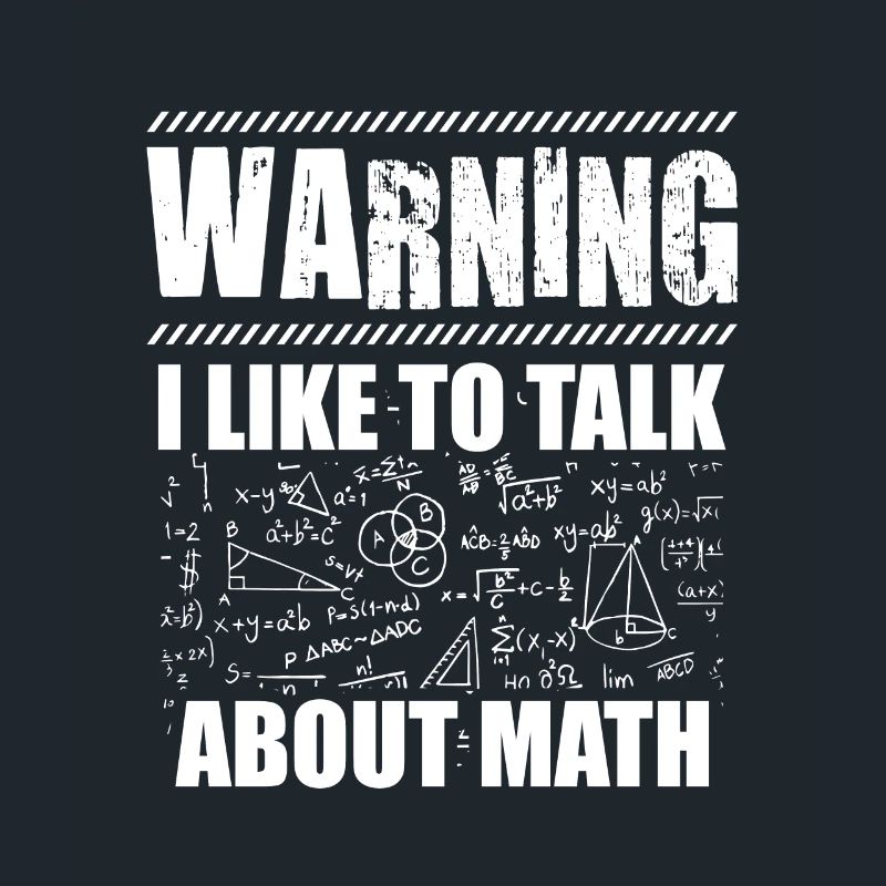 Avertissement mathématicien | Maths enseignant idée cadeau