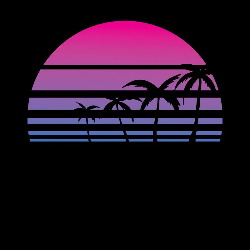 palmier tropical été rétro
