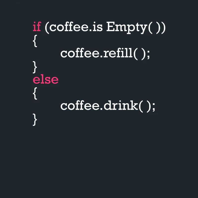 Programmcode Kaffee nachfüllen IT Entwickler