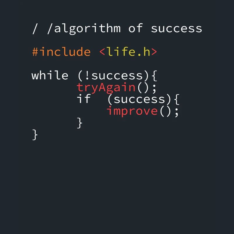Algorithm of success Nerd Programmcode Entwickler