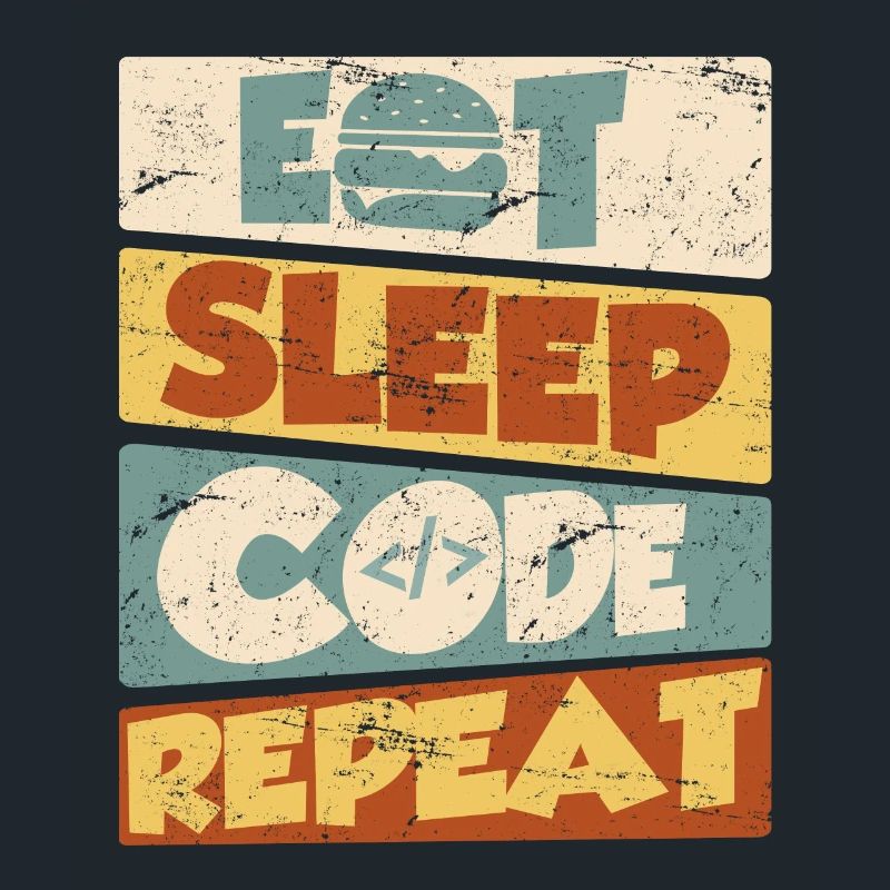 Programmierer Entwickler IT Spruch Eat Sleep Code