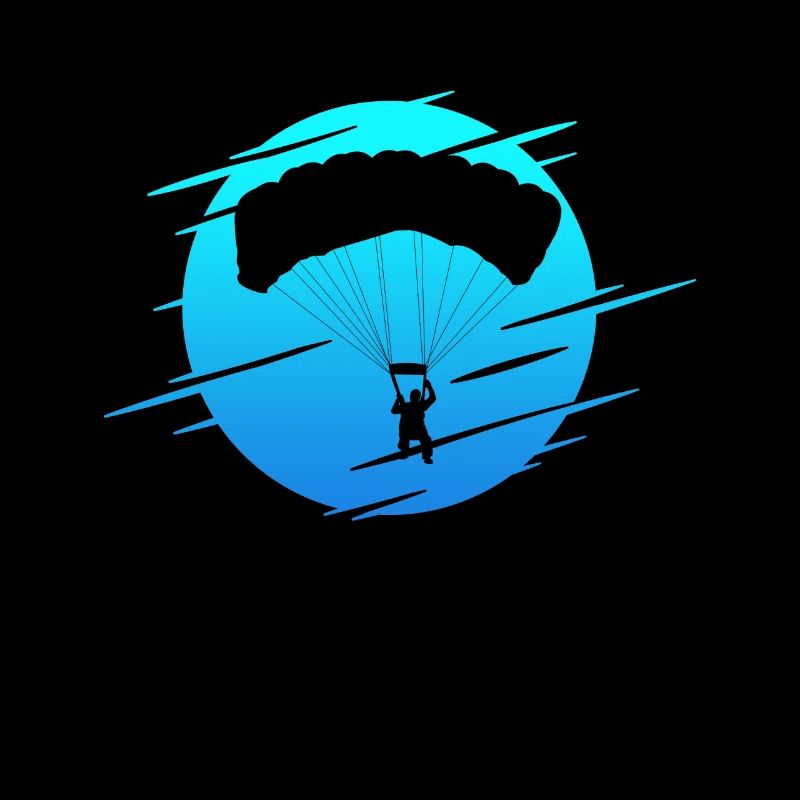 Parachutist Logo Skydiving Skydiver