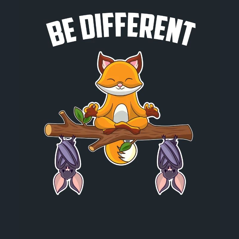 Be Different Bats Lover Saying Fox