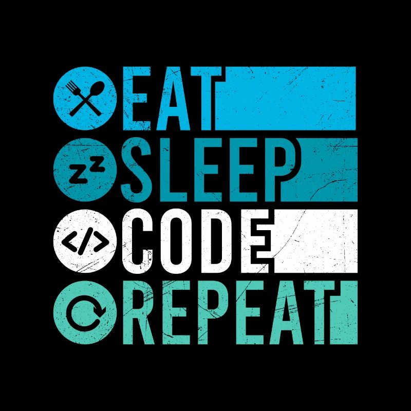 Eat Sleep Code Repeat Programmierer Software