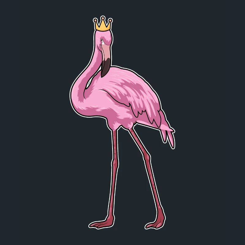 Flamingo mit Krone