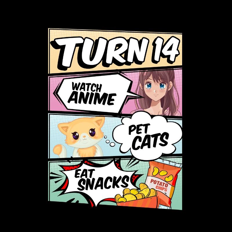 14. Geburtstag Anime Mädchen