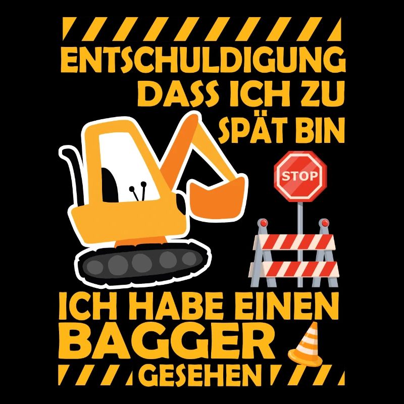 Ich habe einen Bagger gesehen Kinder Baustelle