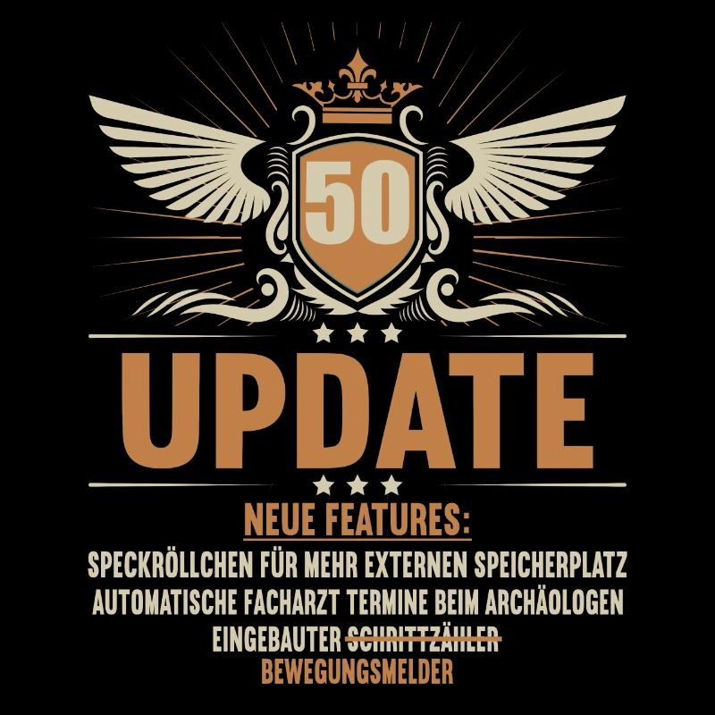 Update neue features 50 Jahre alt 50. Geburtstag