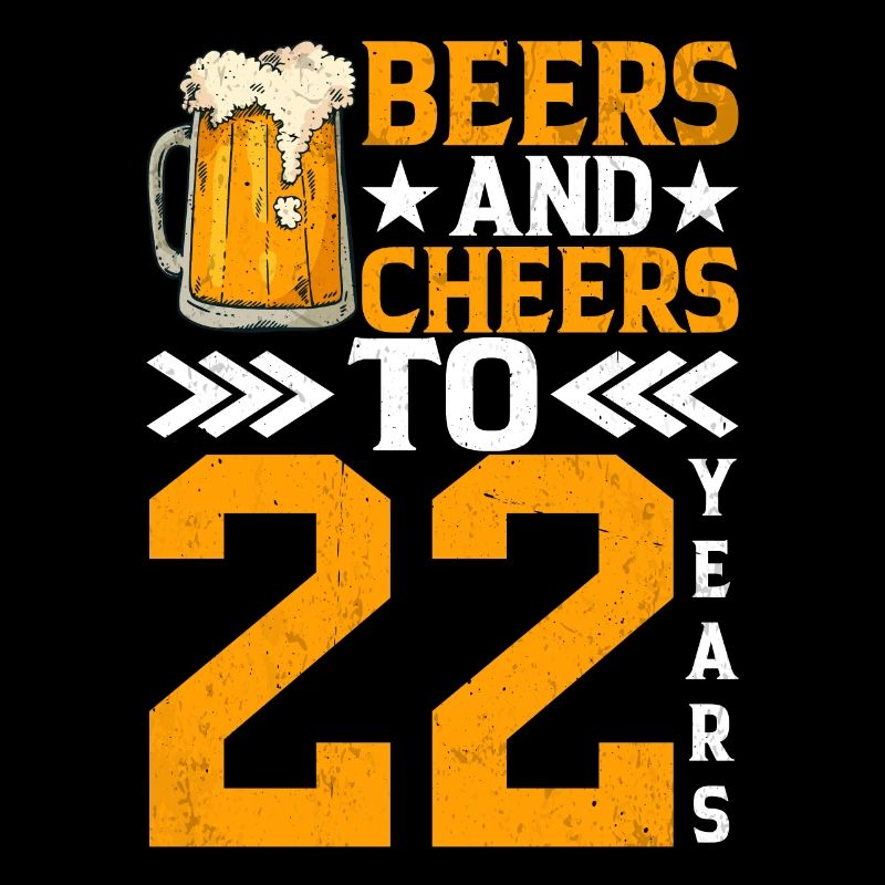 Acclamations et bière à 22 ans Chope de bière mousseuse