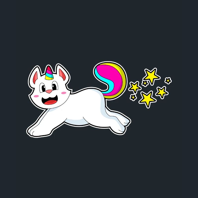 Chat comme licorne