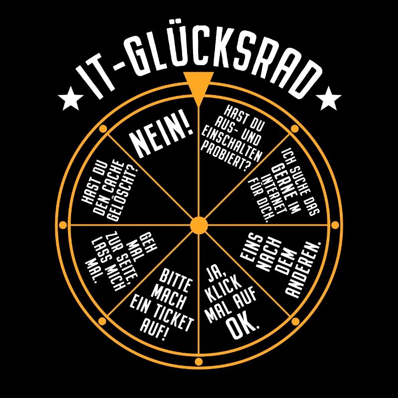 IT Support Glücksrad Service Desk IT Helpdesk Nerd