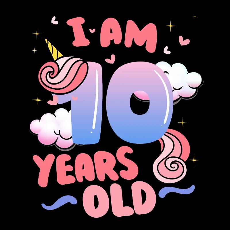 I am 10 years old | Unicorn theme | 10.