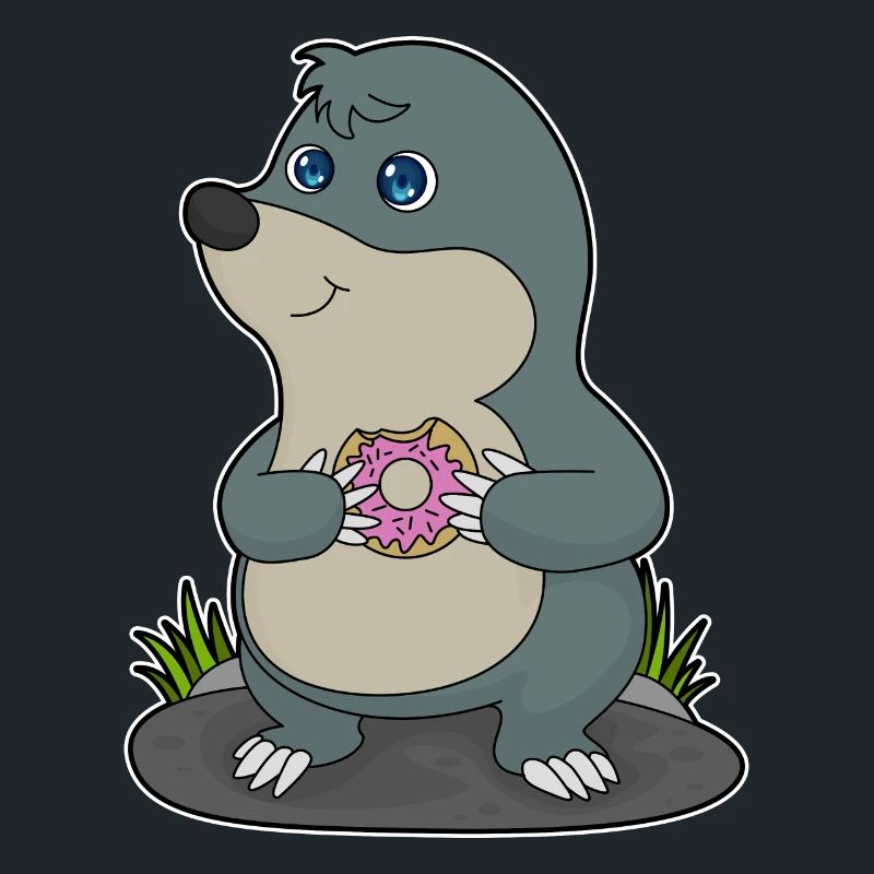 Maulwurf mit Donut
