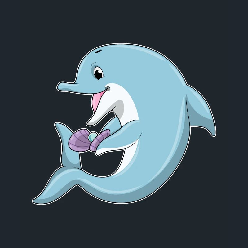 Delfin mit Perle