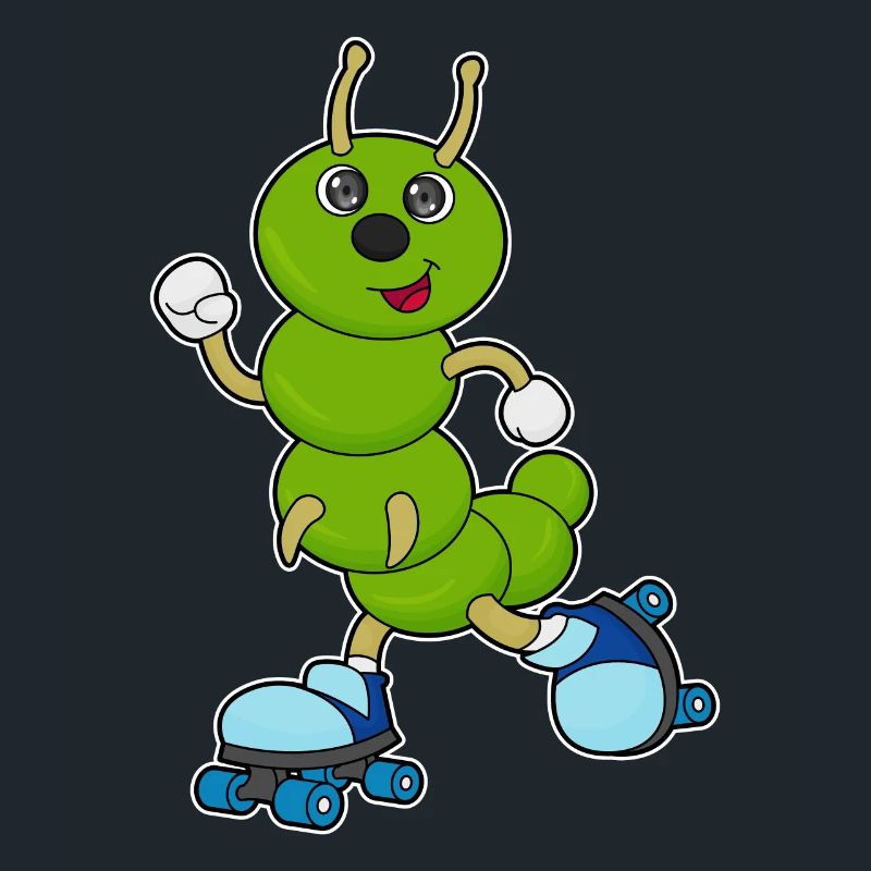 Caterpillar in inline skating with roller skates