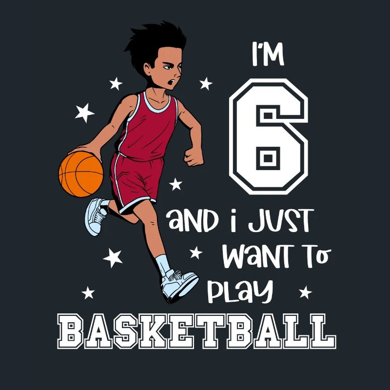 Junge spielt Basketball - Ich bin 6