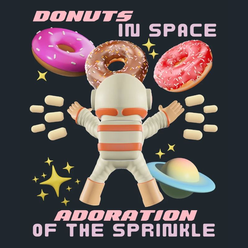 Donut space, donuts in space, funny astronaut