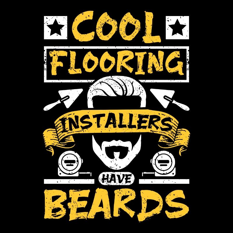 Cool flooring installers have beards