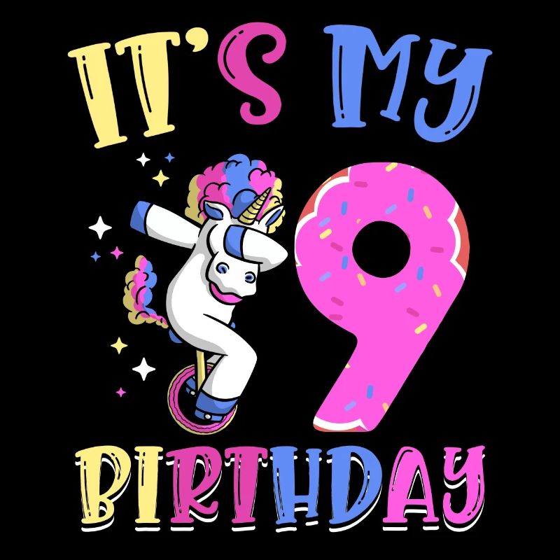 Es Ist Mein 9 Geburtstag Tupfende Einhorn Pony 9.