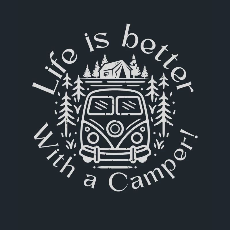 Life is better with a camper - Camping Tee