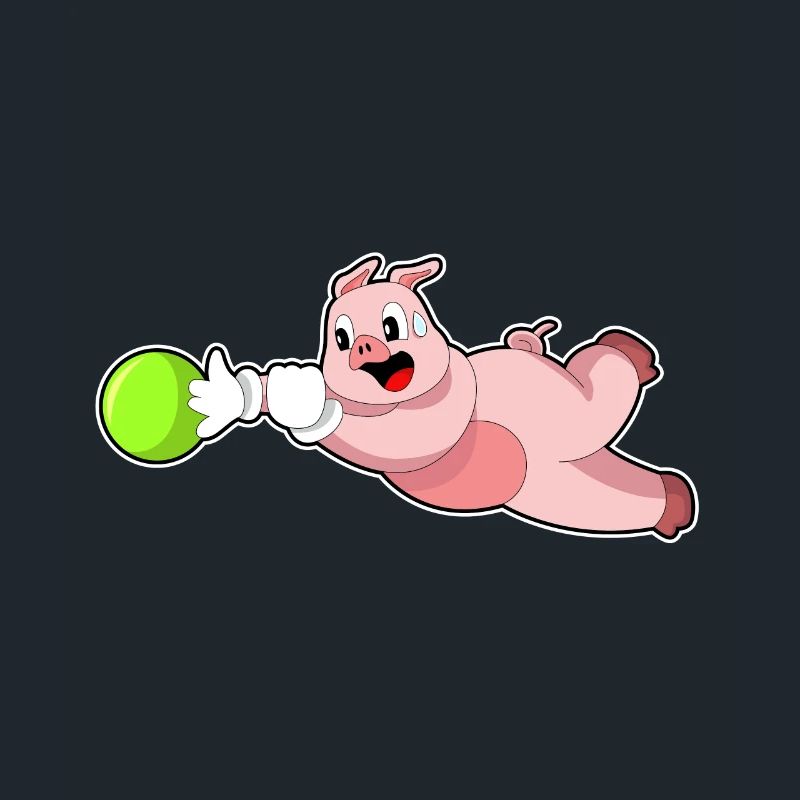 Boule de bowling de cochon