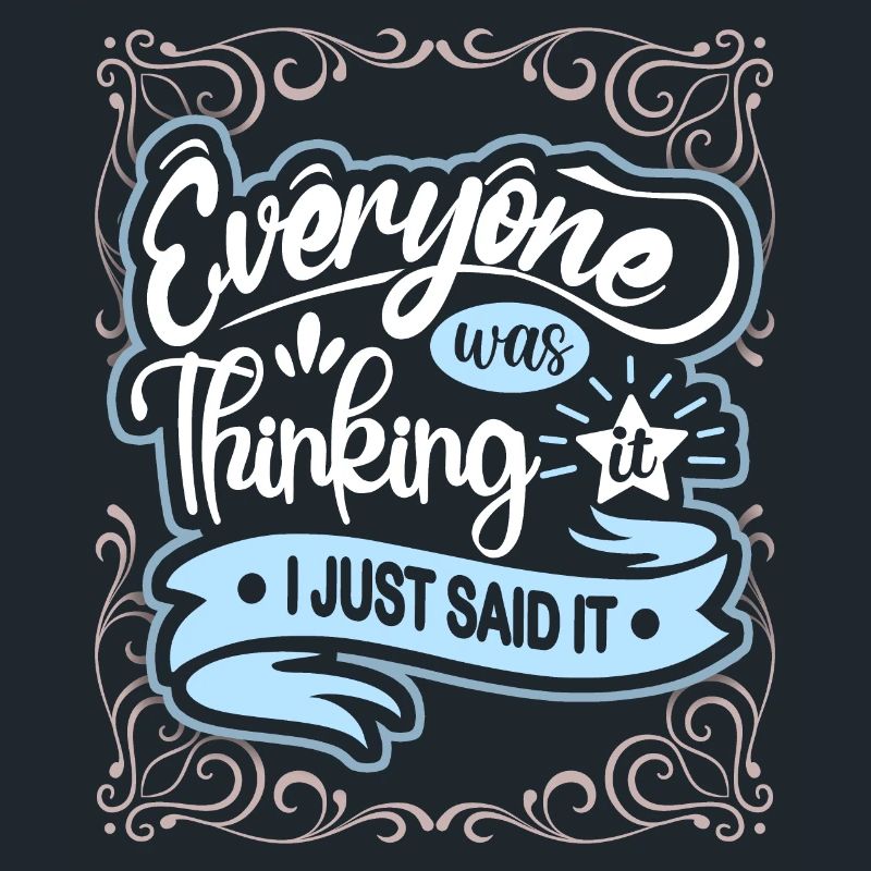 Saying, mind reading, vintage style typography