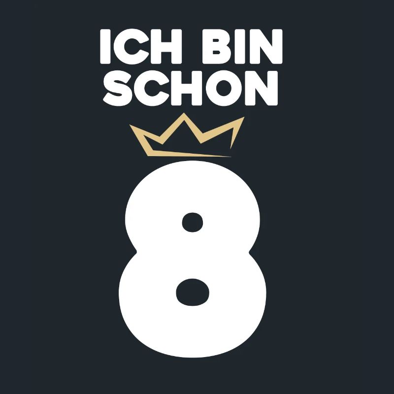 8 Geburtstag - 8 Jahre mit Krone
