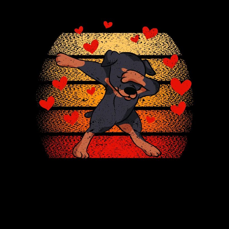 Drôle de débauche Cœur de chien Danse Dab de la Saint-Valentin